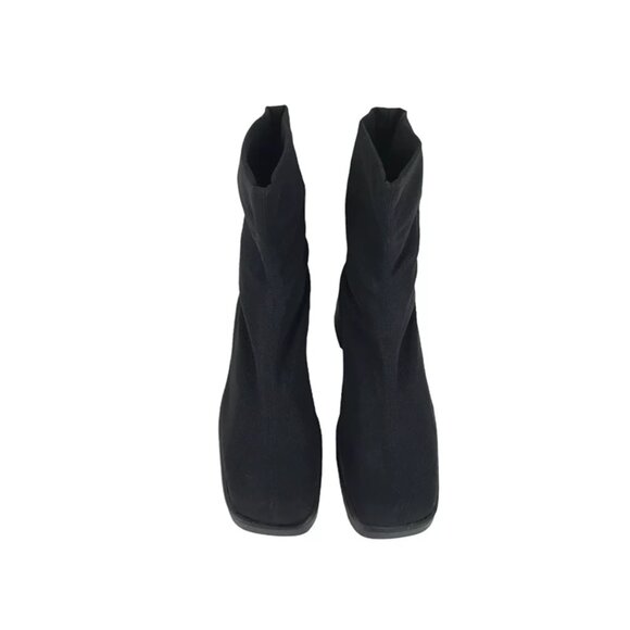 Mezlan Womens Black Round Toe Stretch‎ Pull On Ankle Platform Boots Size US 9 M - Picture 4 of 9